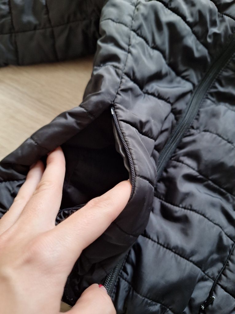 Czarna kurtka pikowana 110-116