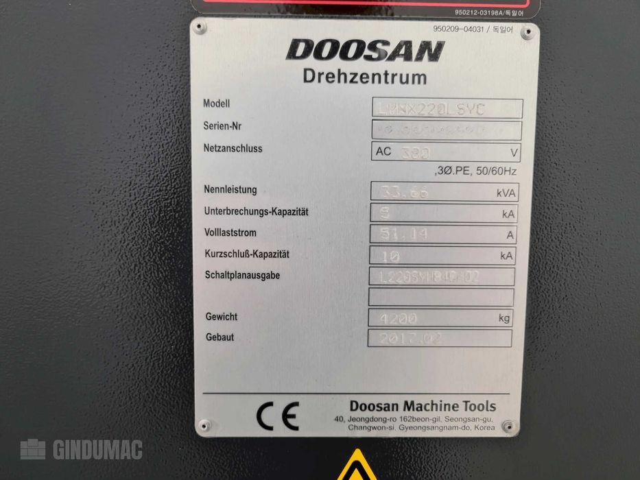 DOOSAN LYNX 220 LSYC - tokarka z podajnikiem SAMSYS SMART 65