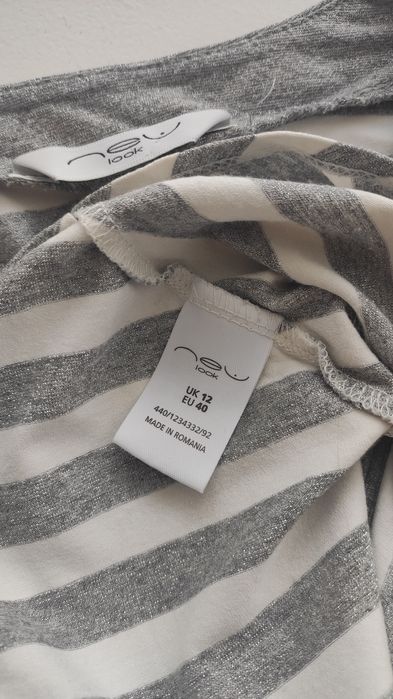 Tunika biały srebrny 8 36 S New Look w ciąży ciążowa sukienka