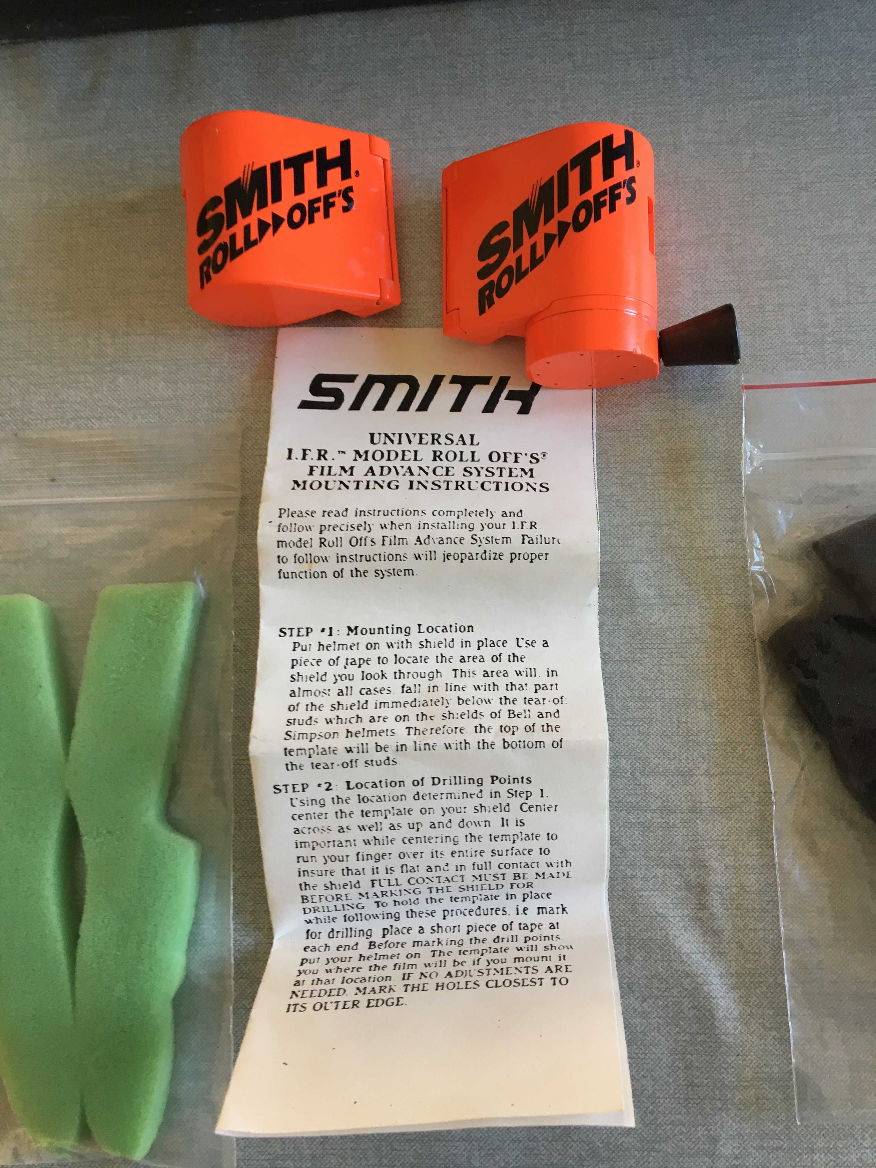 Sistema roll-off para óculos Smith de motocross e enduro