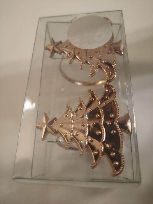 Zestaw 2 pierścieni na serwetkę Choinka