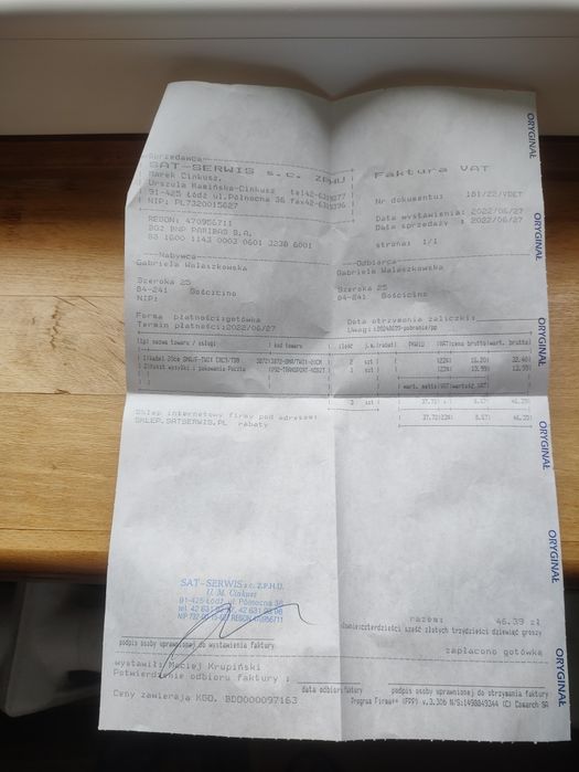 Konektor antenowy przejściówki