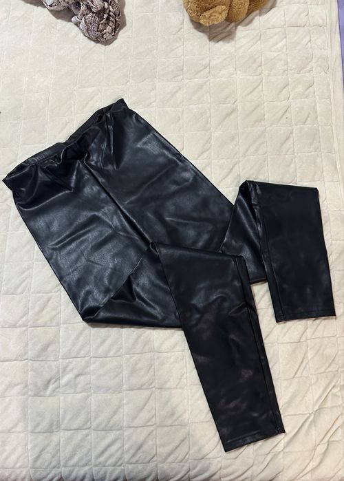 Шкіряні штани лосіни H&M