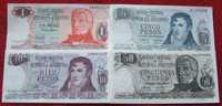 $$$ Zestaw Banknotów ARGENTYNA Lata 70/80 - Komplet $$$ Z Klasera