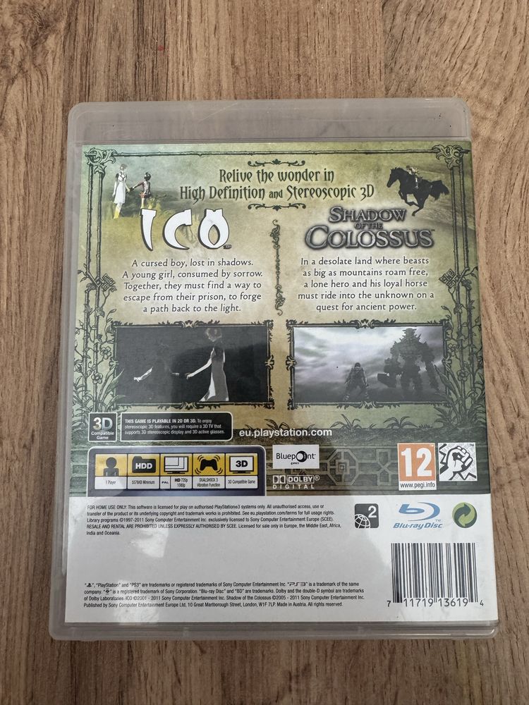 Ico & shadow of the Colossus Classics HD ps3 ideal