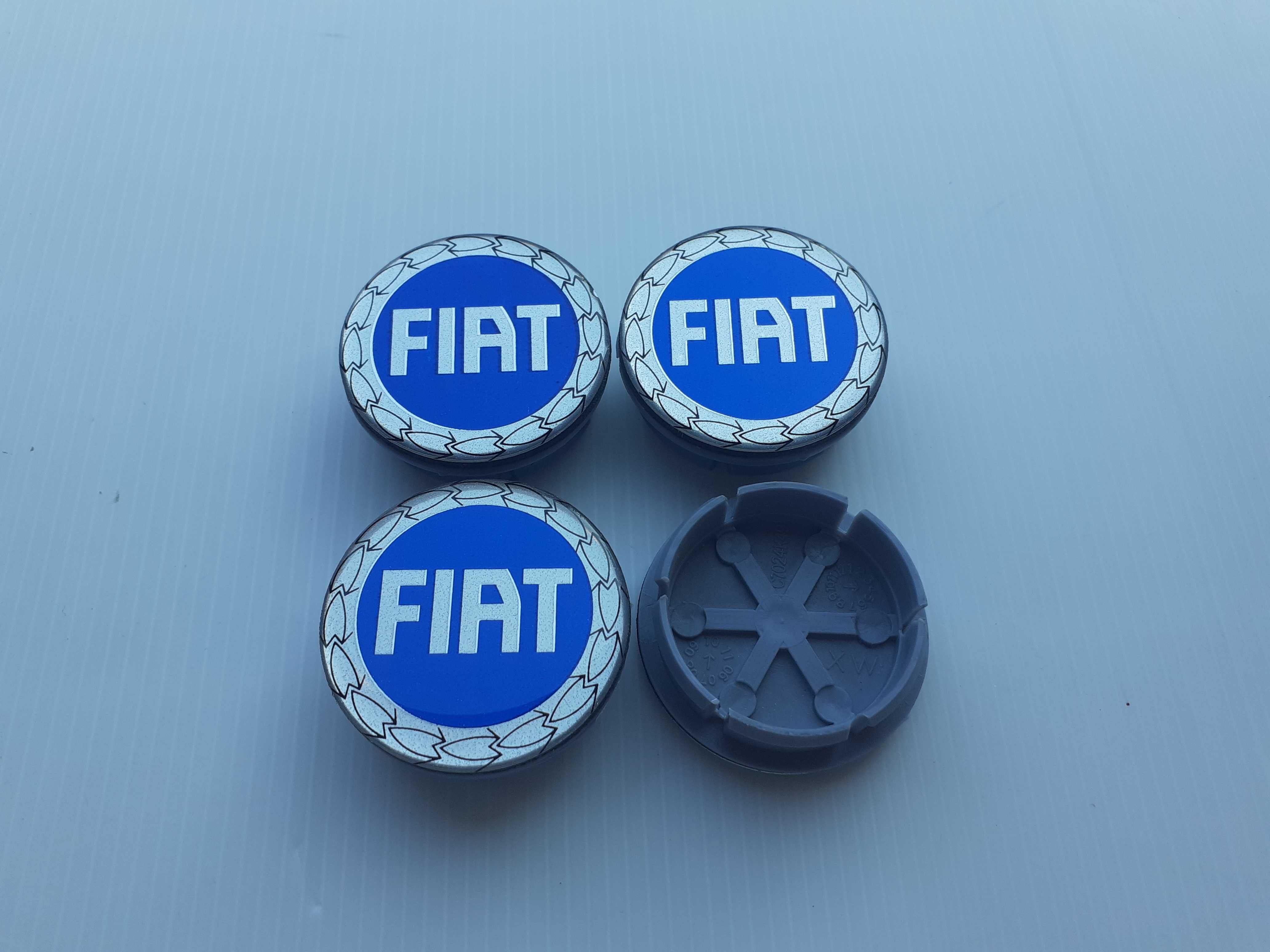 Centros/tampas de jante completos FIAT com 50, 56, 60, 65 e 68 mm