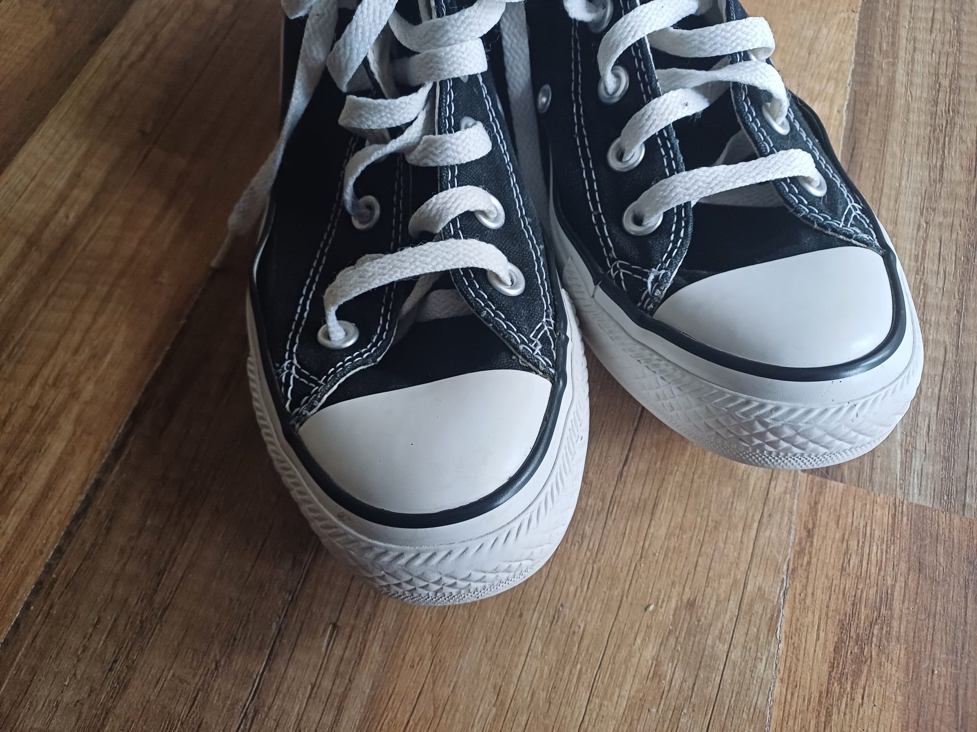 Converse 36.5 czarne wysokie trampki conversy chłopiec dziewczynka