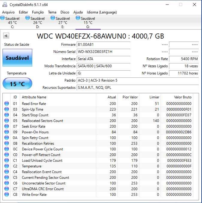 Disco Rígido HDD 4TB WD RED