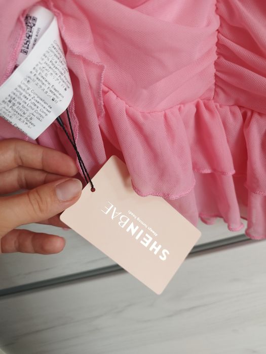 Sukienka mini marszczona