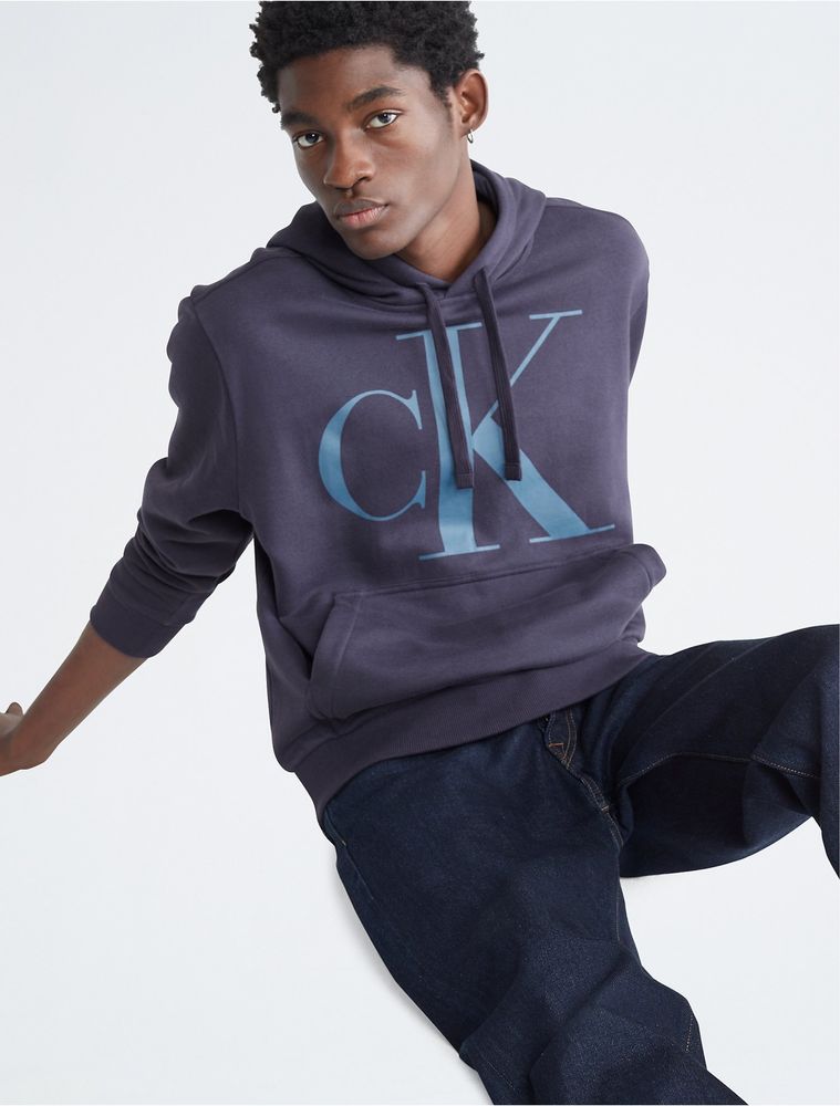 Худі Calvin Klein Jeans Monogram Logo Fleece Hoodie оригінал М і L