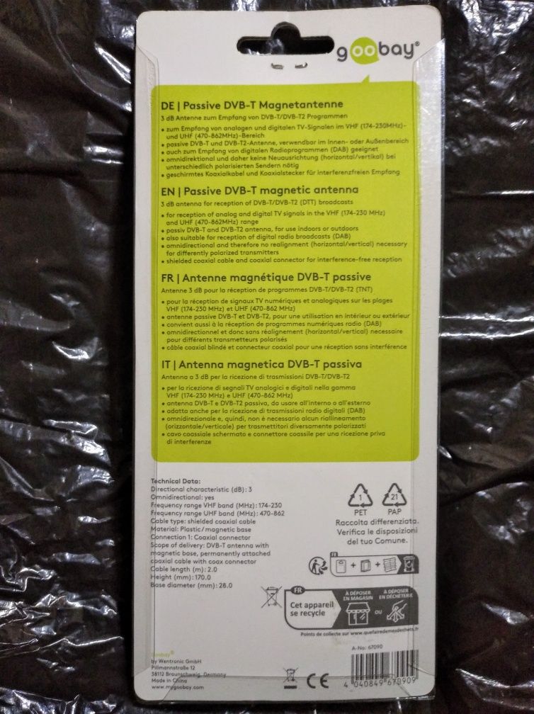 Antena Magnética marca Goobay