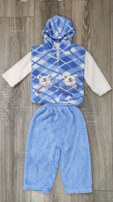 Махровий костюмчик трійка 80-86 р.