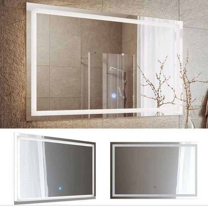 lustro łazienkowe Szkło 110 x 70 x 2,8 cm z oświetleniem LED, Viola