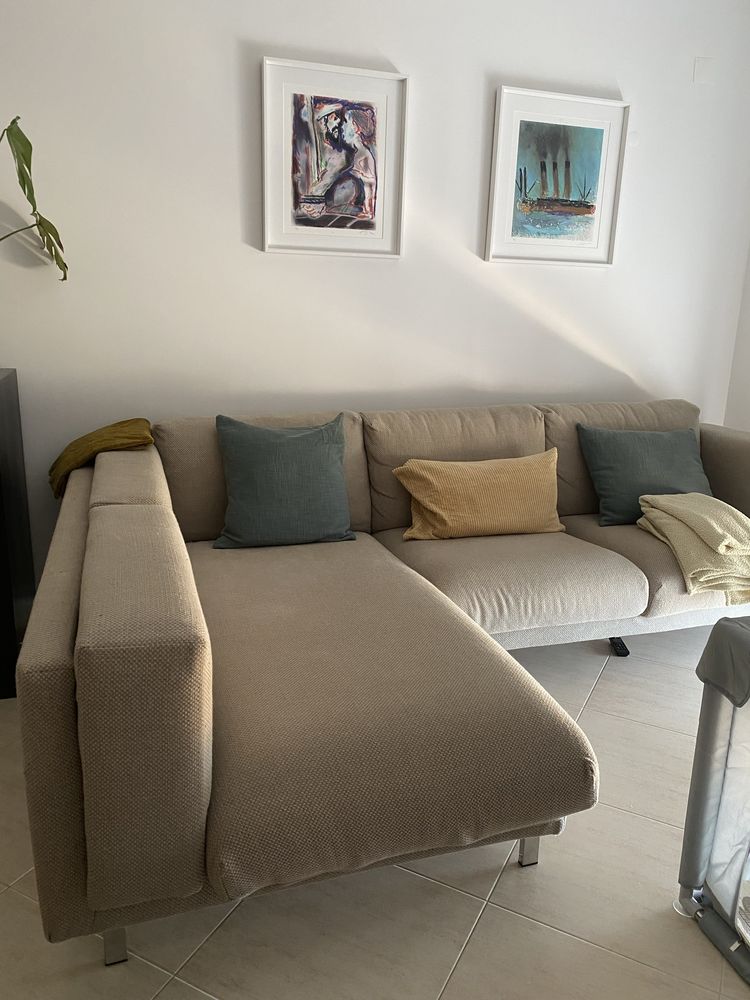 Sofa bege ikea em bom estado