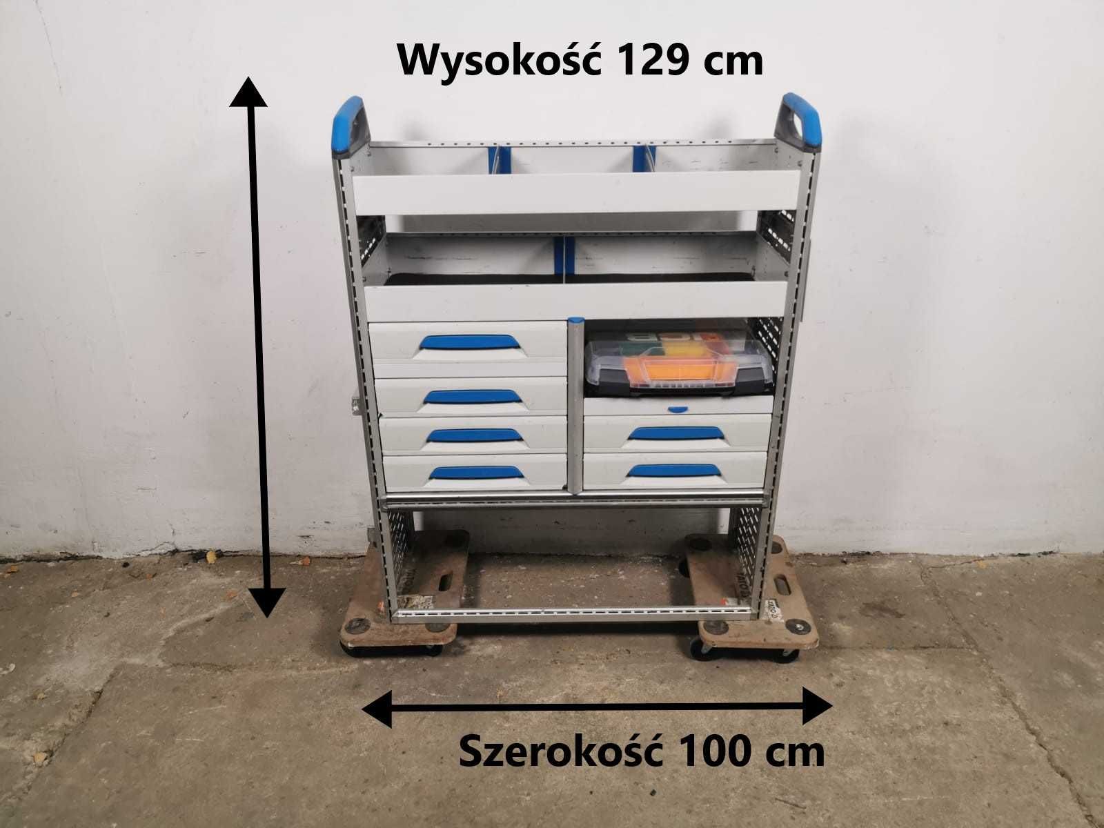 Regały szafki półki do busa zabudowa serwisowa warsztatowa