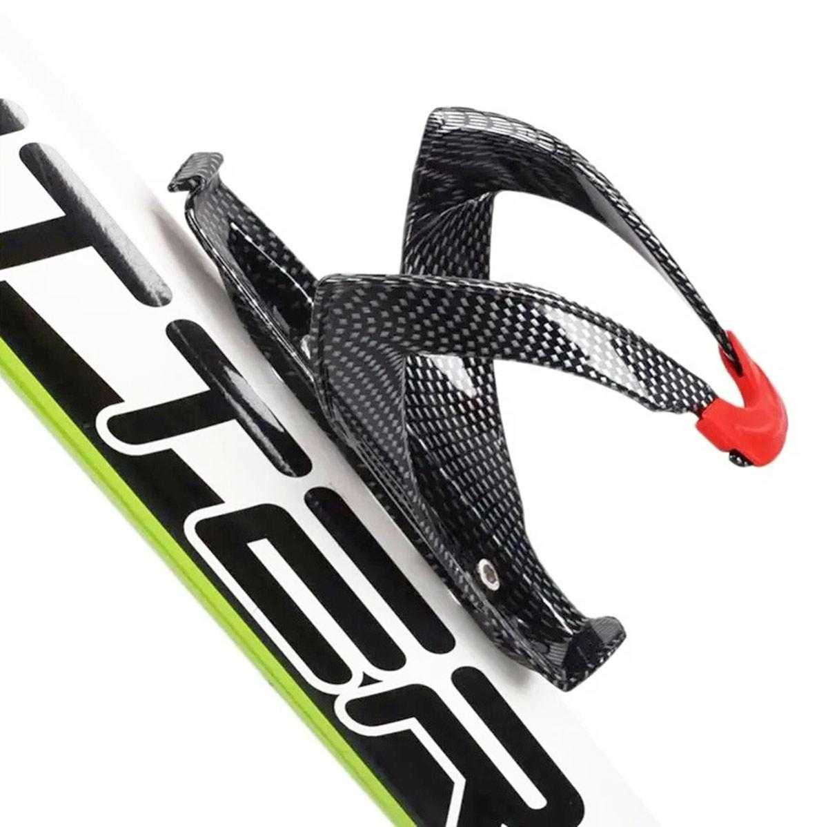 NOWE! Rowerowy uchwyt koszyk na bidon butelkę napój carbon look rower