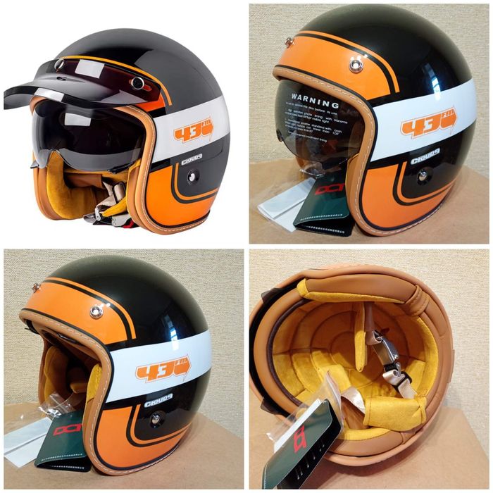 Мото шлем 3/4. Ретро. Круизер. Американский стиль XXL. Новые