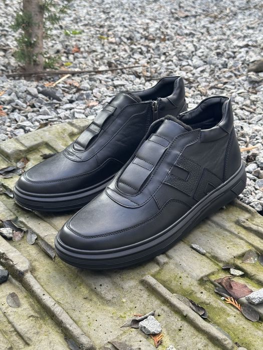 Чоловічі черевики шкіра на хутрі 42-27.5 см