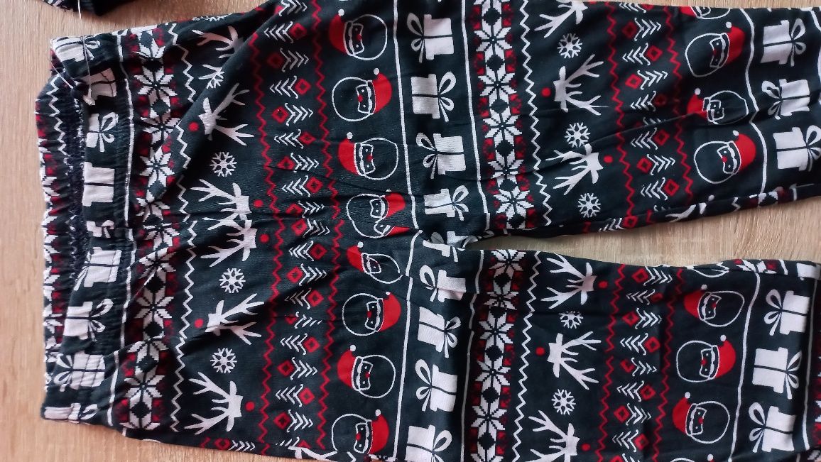 98-104 nowa piżama- motyw bożonarodzeniowy/ unisex 100 % bawełny
