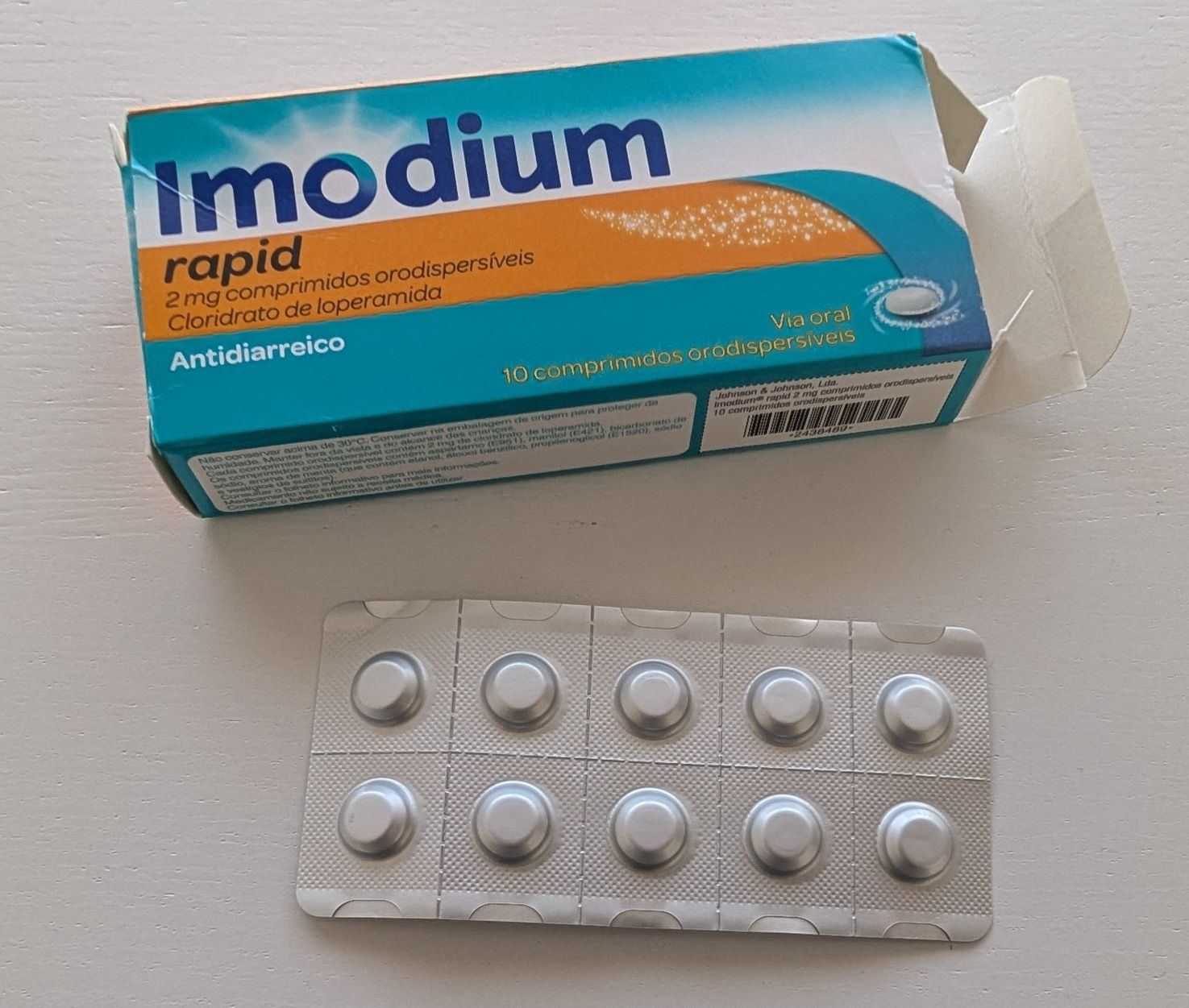 Imodium rapid com 10 comprimidos