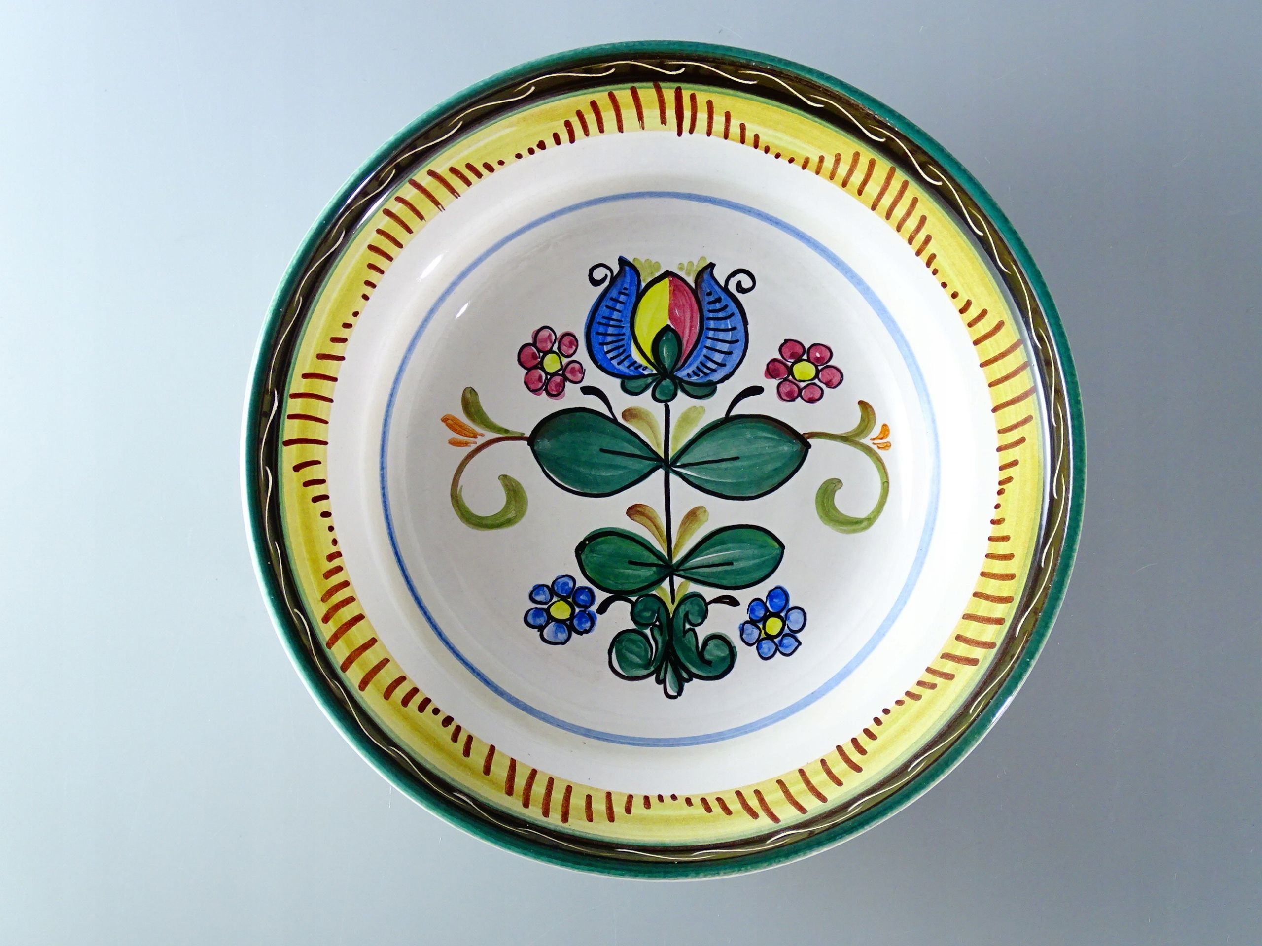 piękna malowana patera ceramiczna austria