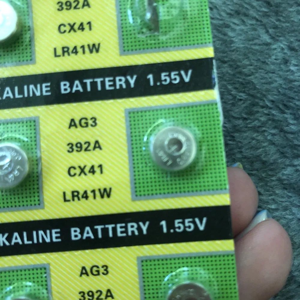 2 шт Алкалиновые батарейки AG3 392A CX41 LR41W 1.55V (батарейка)