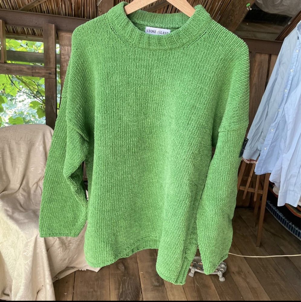 100% authentic Stone island vintage velur knit sweater