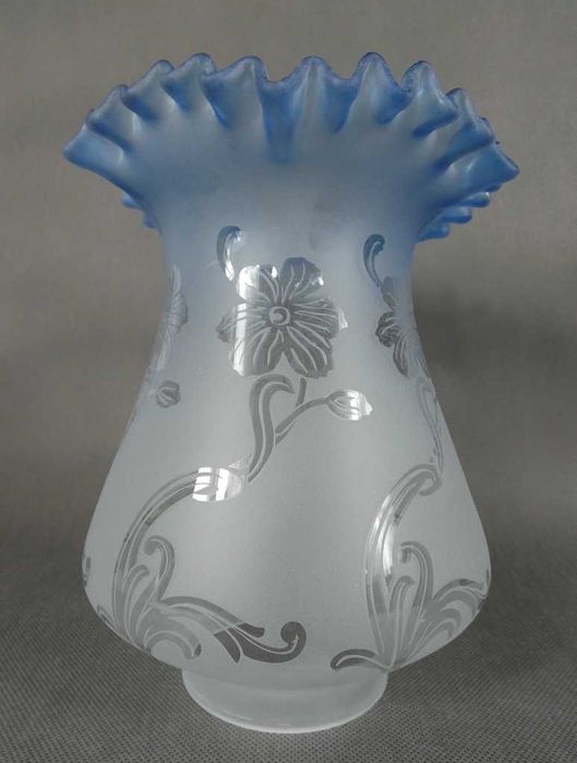 Niebieski TULIPAN klosz LAMPA NAFTOWA 8,8 cm