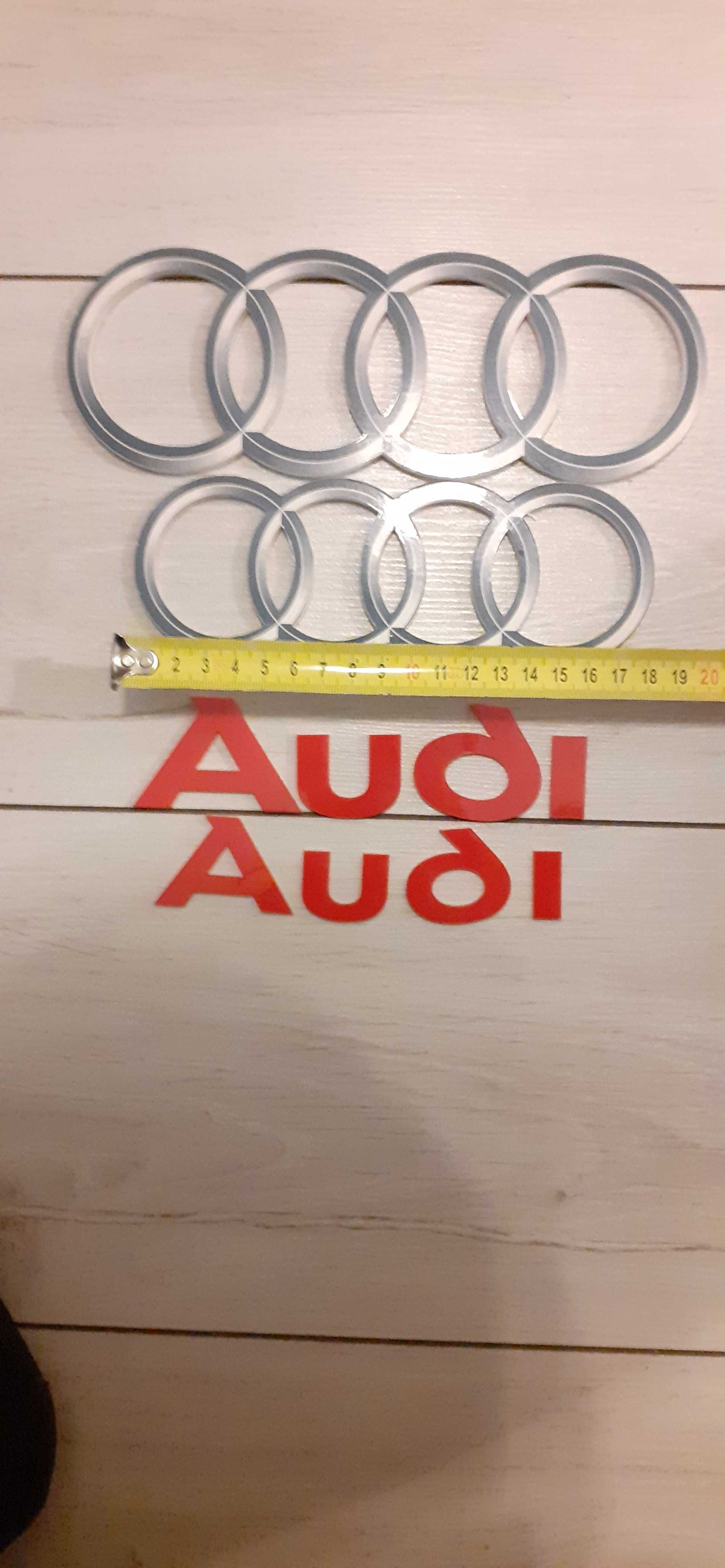 Audi znaczek logo napis plastik twardy do przyklejenia wieszania fajny