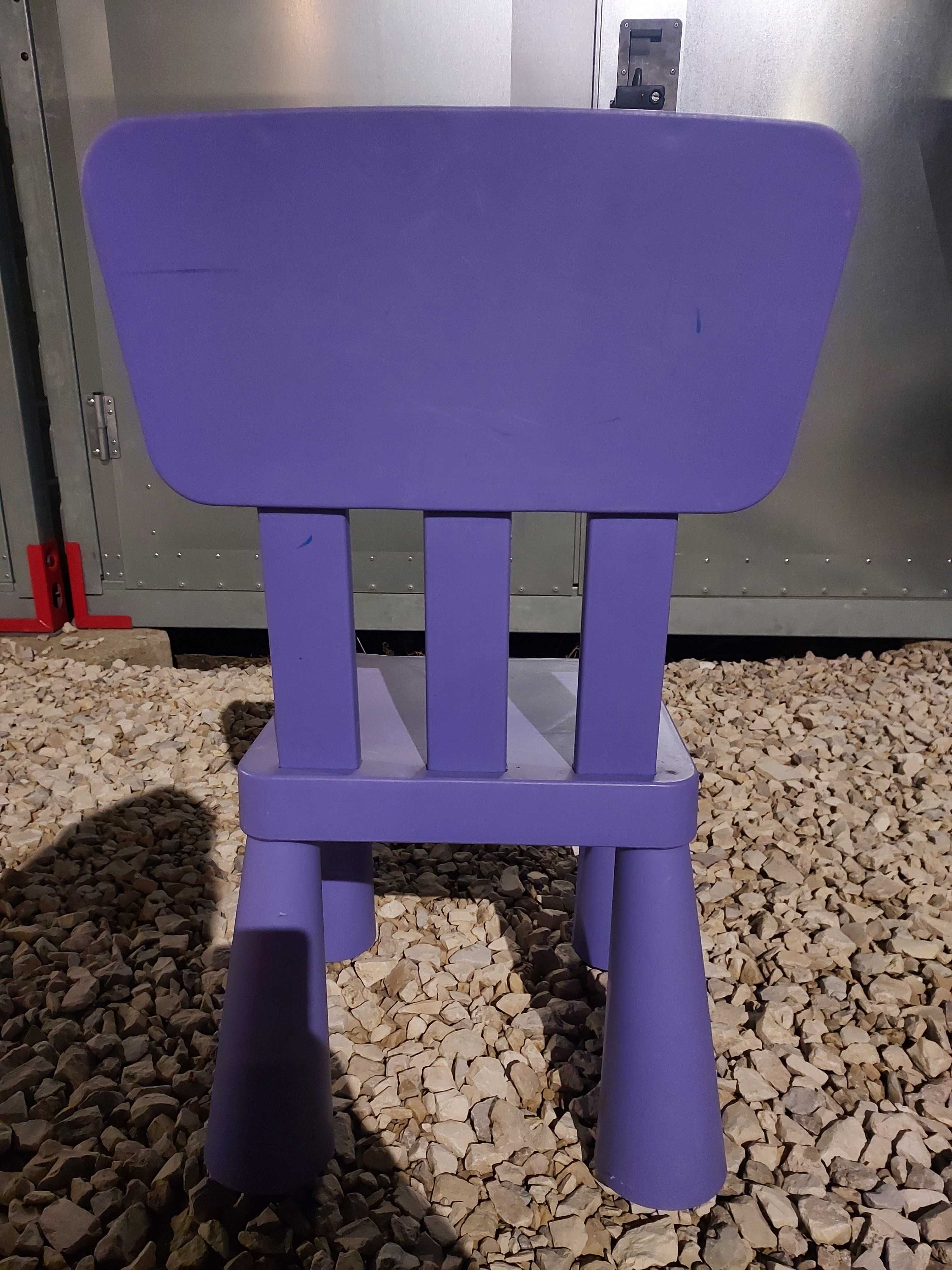 Krzesełko IKEA Mammut fioletowe