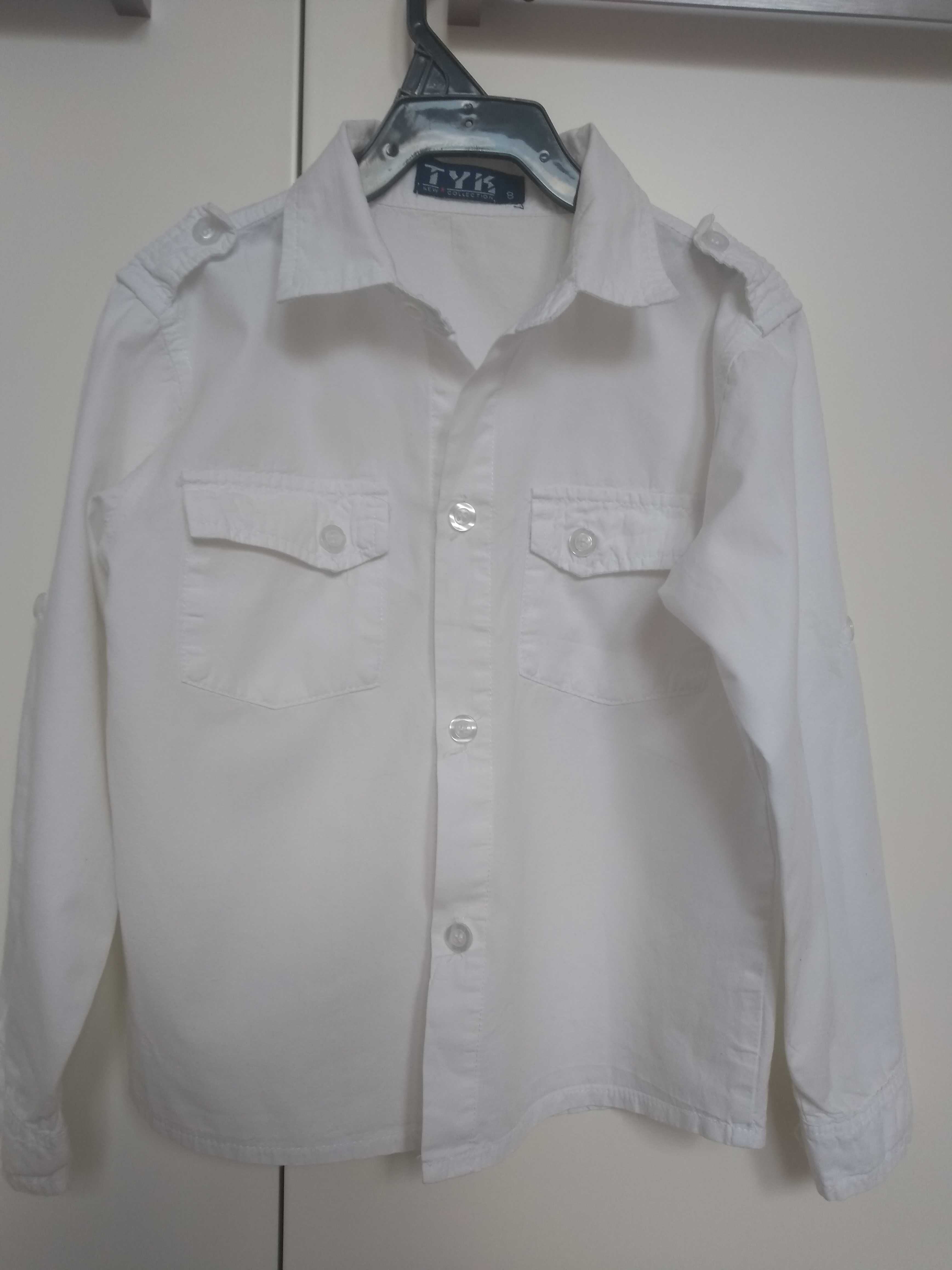 Biała koszula chłopięca rozmiar 116