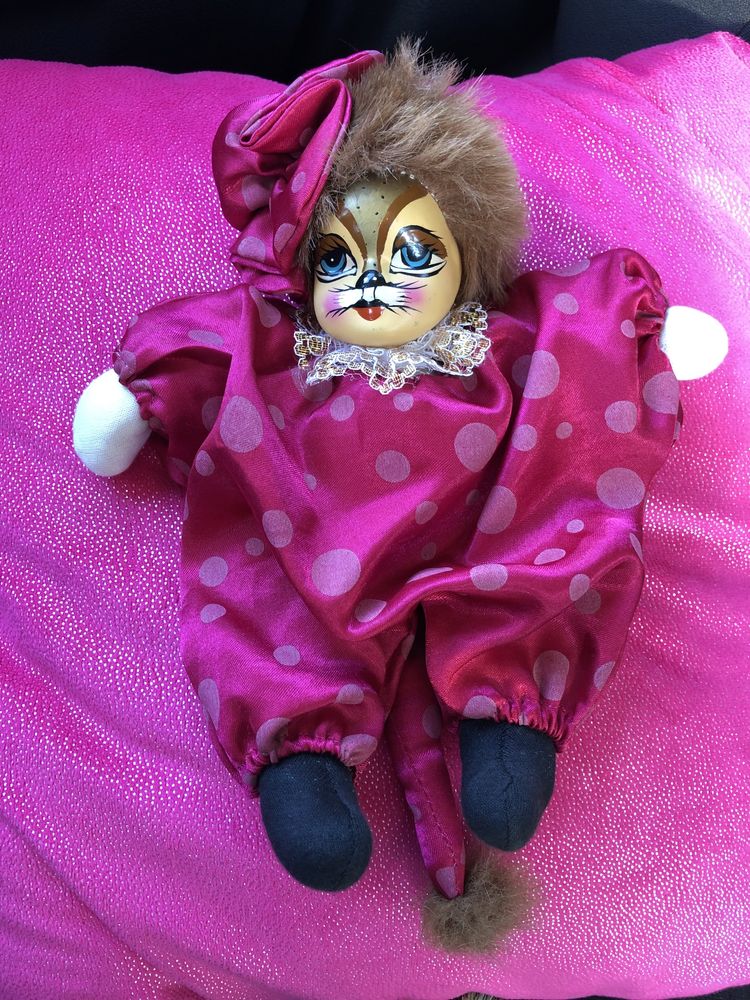 Колекційна фарфорова лялька клоун (Германія)