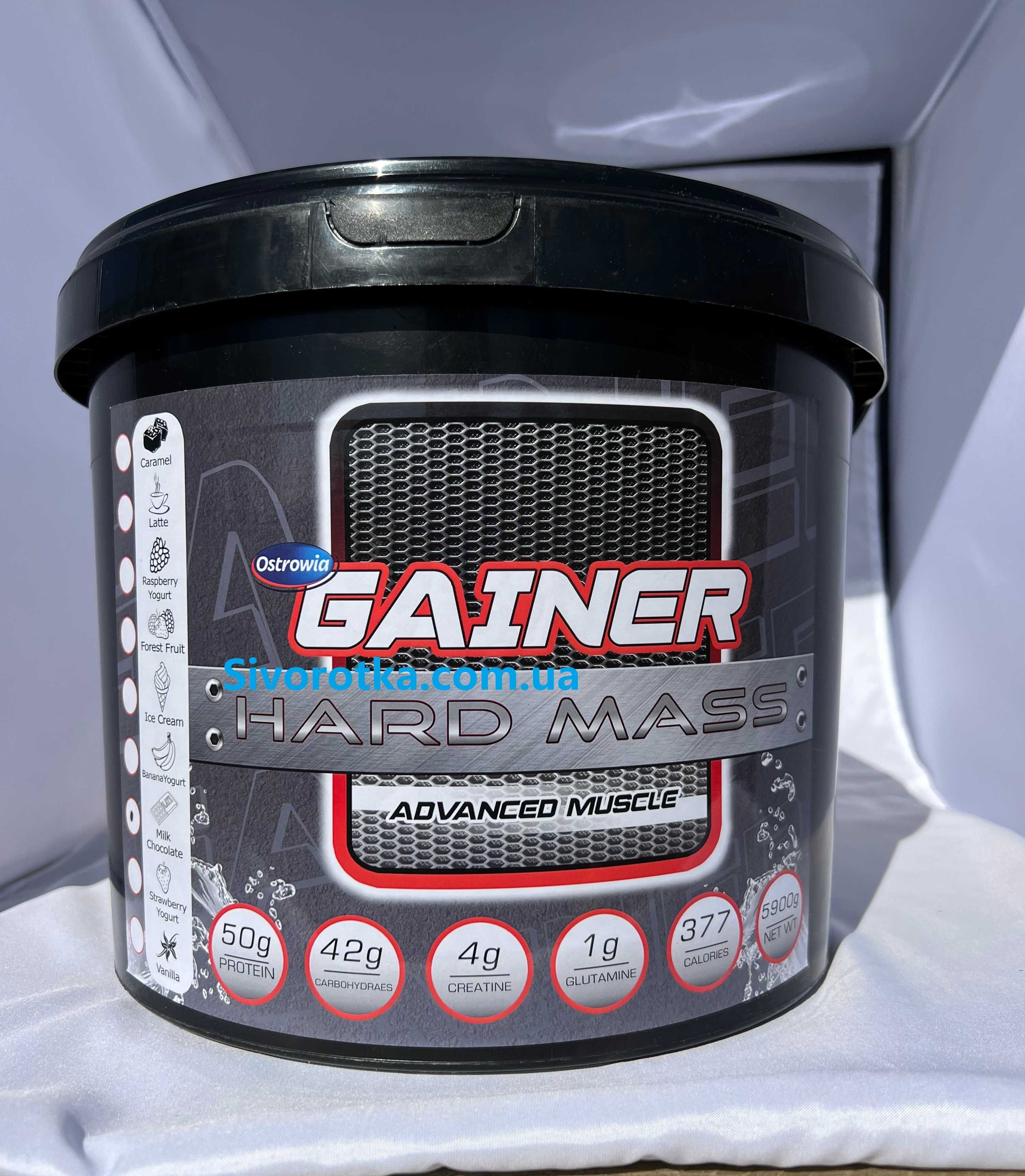 ГЕЙНЕР Ostrowia gainer HARD MASS ADVANCED MUSCLE 50%, 5900 gr!