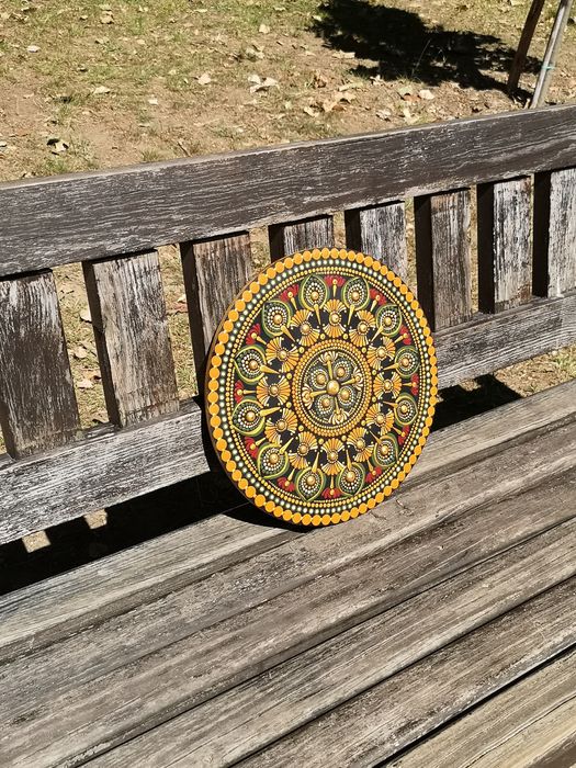 Em Pré-encomenda Portes Incluídos Mandala 40 cms Pintada à Mão