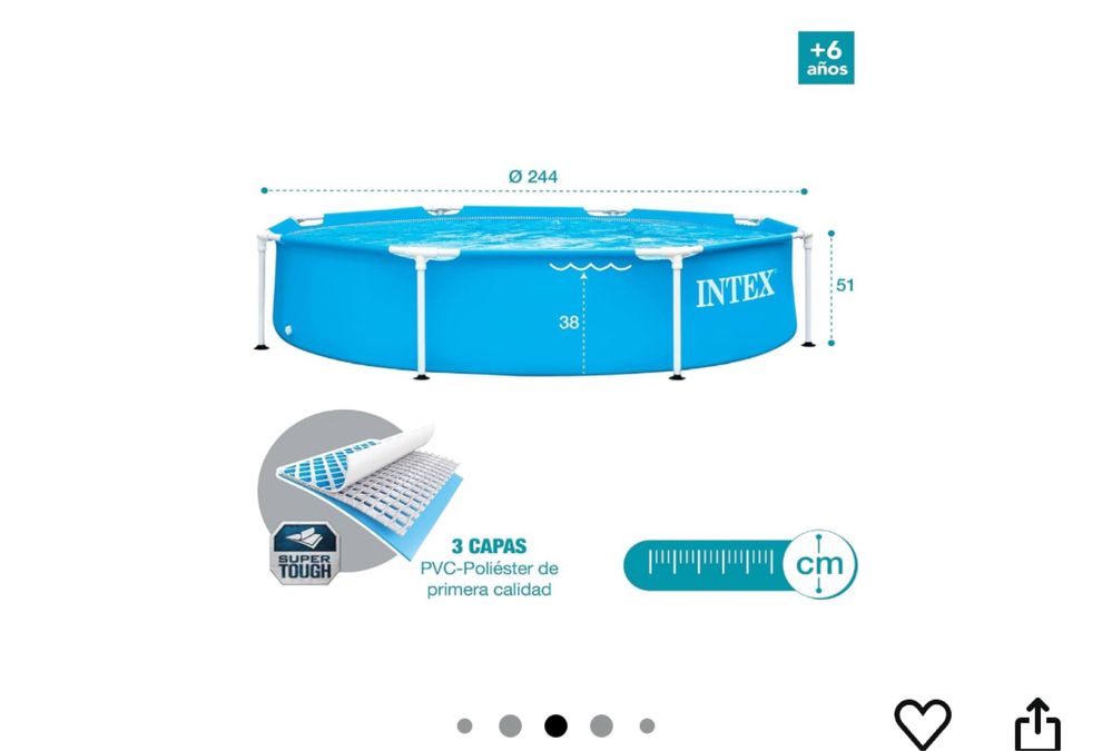 Piscina intex 244cm