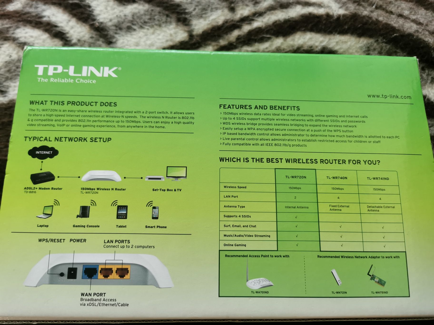 TP-Link ruter i USB adapter