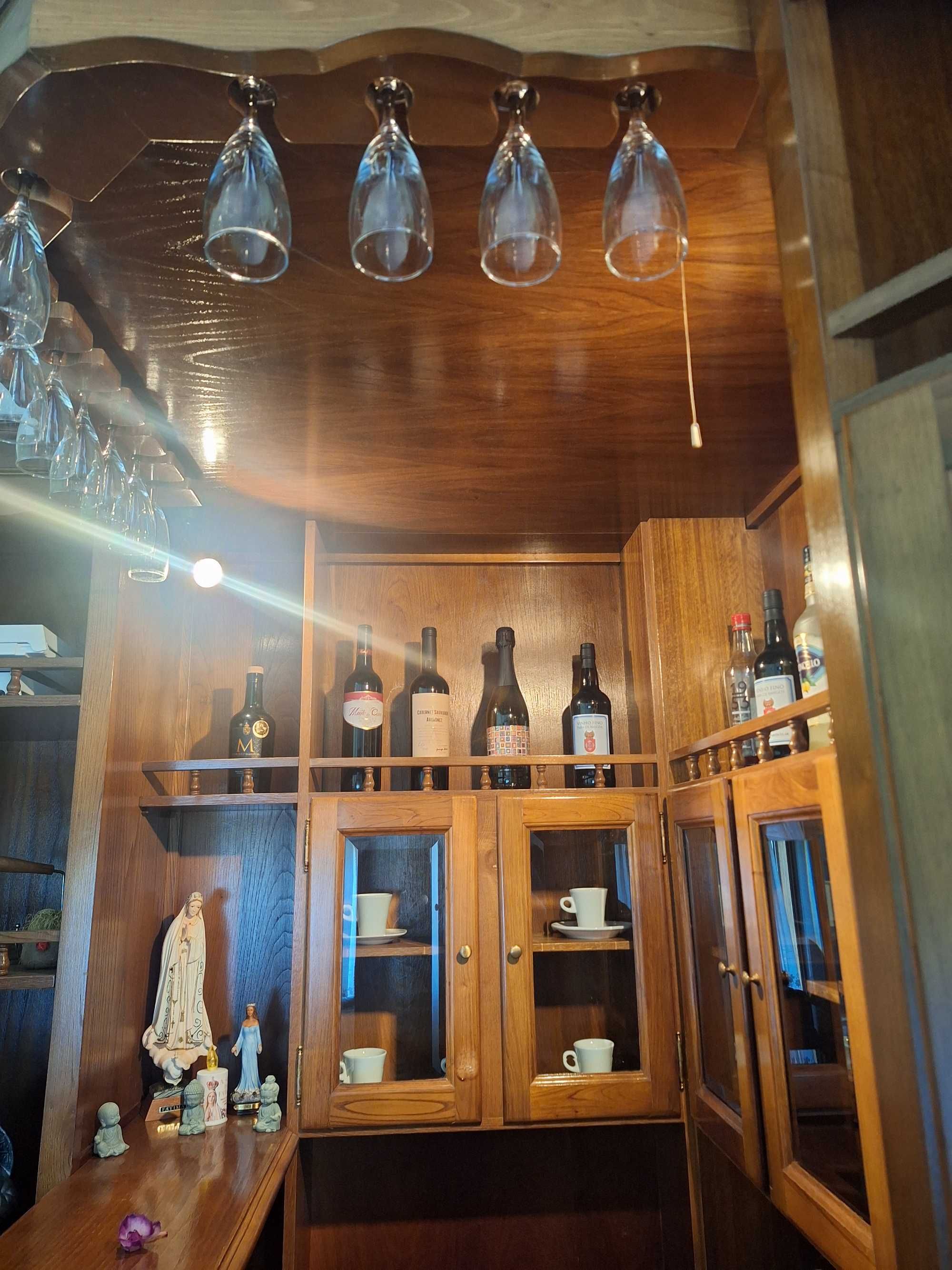 Movel bar sala madeira maciça
