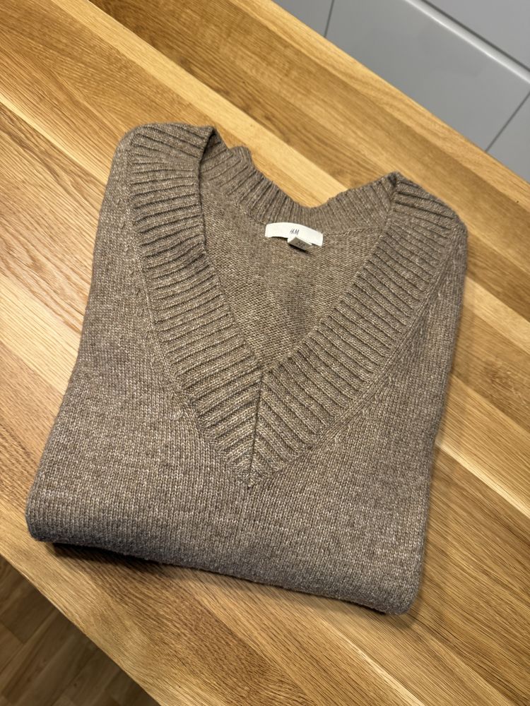 Sweter brązowy H&M XS
