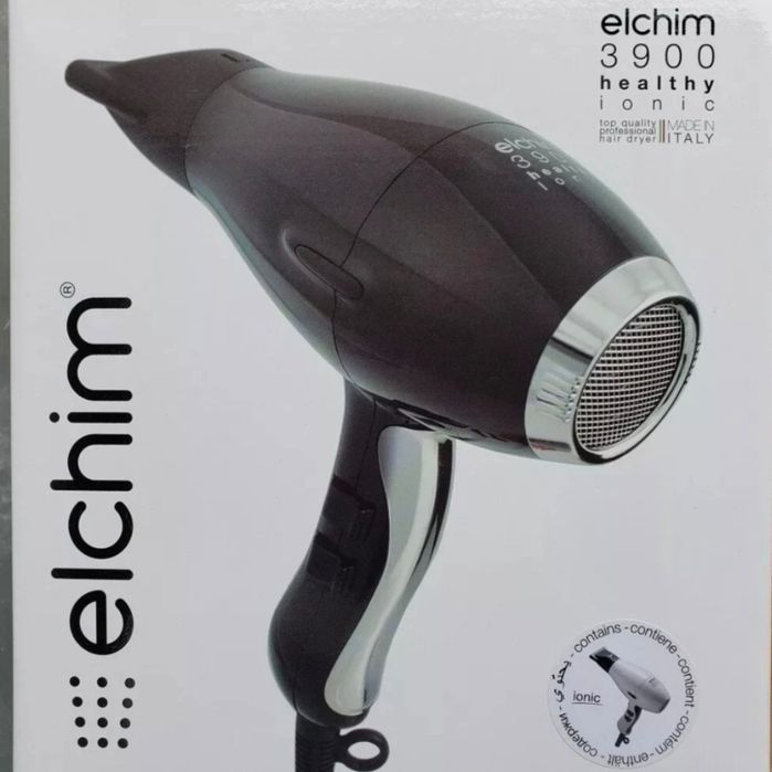 Фен для волосся Elchim 3900 чорний з золотом, Італія