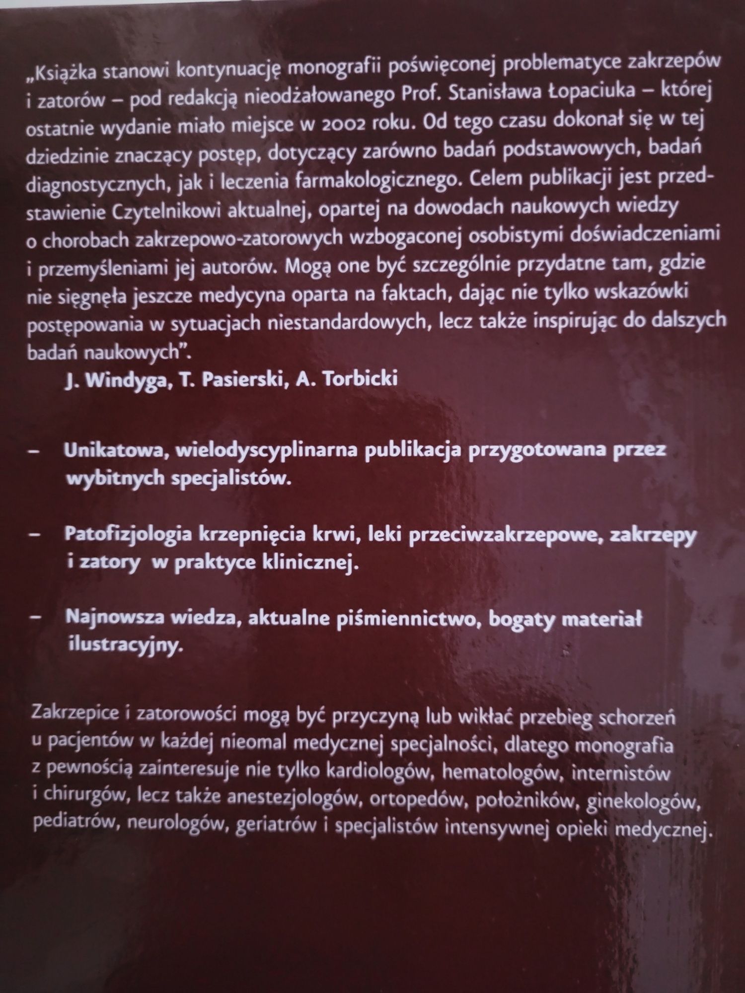 Zakrzepy I zatory tom I i II