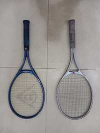 Duas raquetes de ténis com protecção