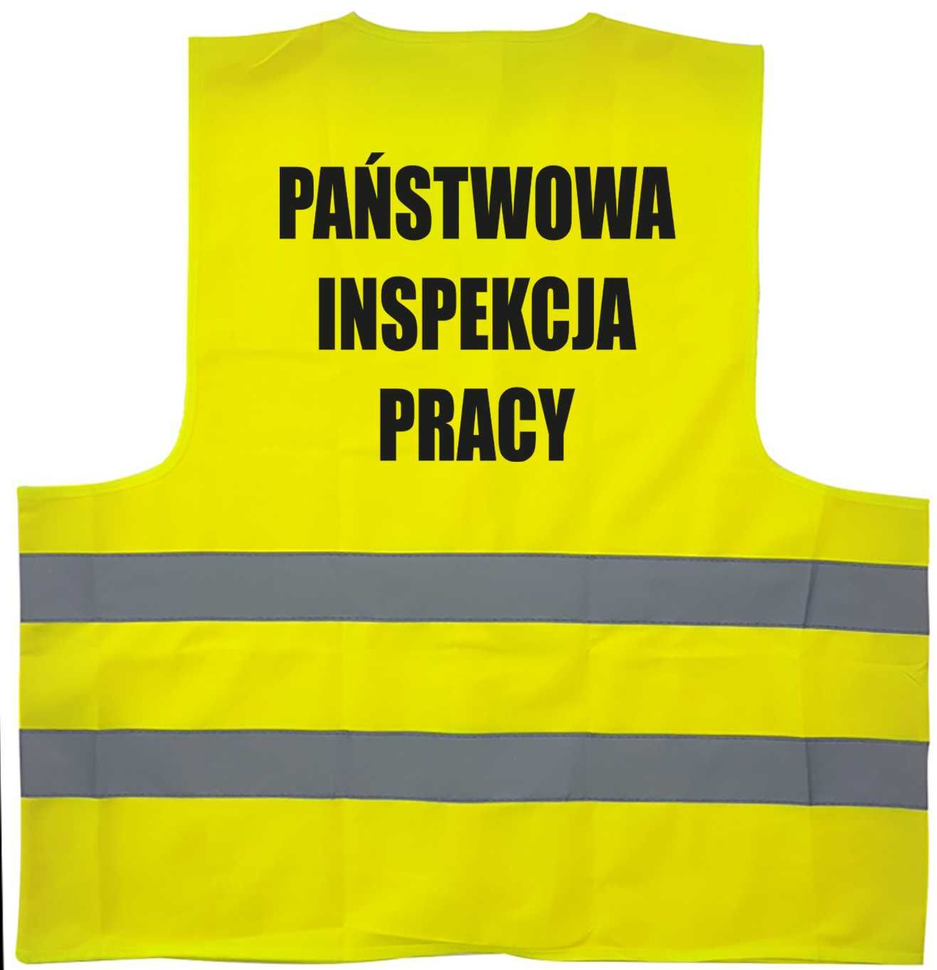 kamizelka odblaskowa, kamizelka z nadrukiem, państwowa inspekcja pracy