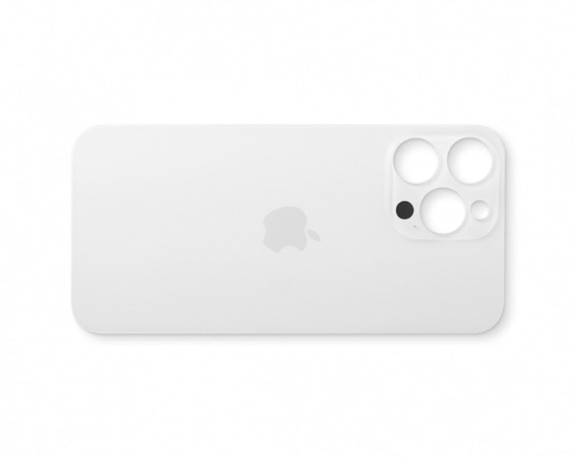 Vidro traseiro iPhone 14 Pro Max - Branco / Preto