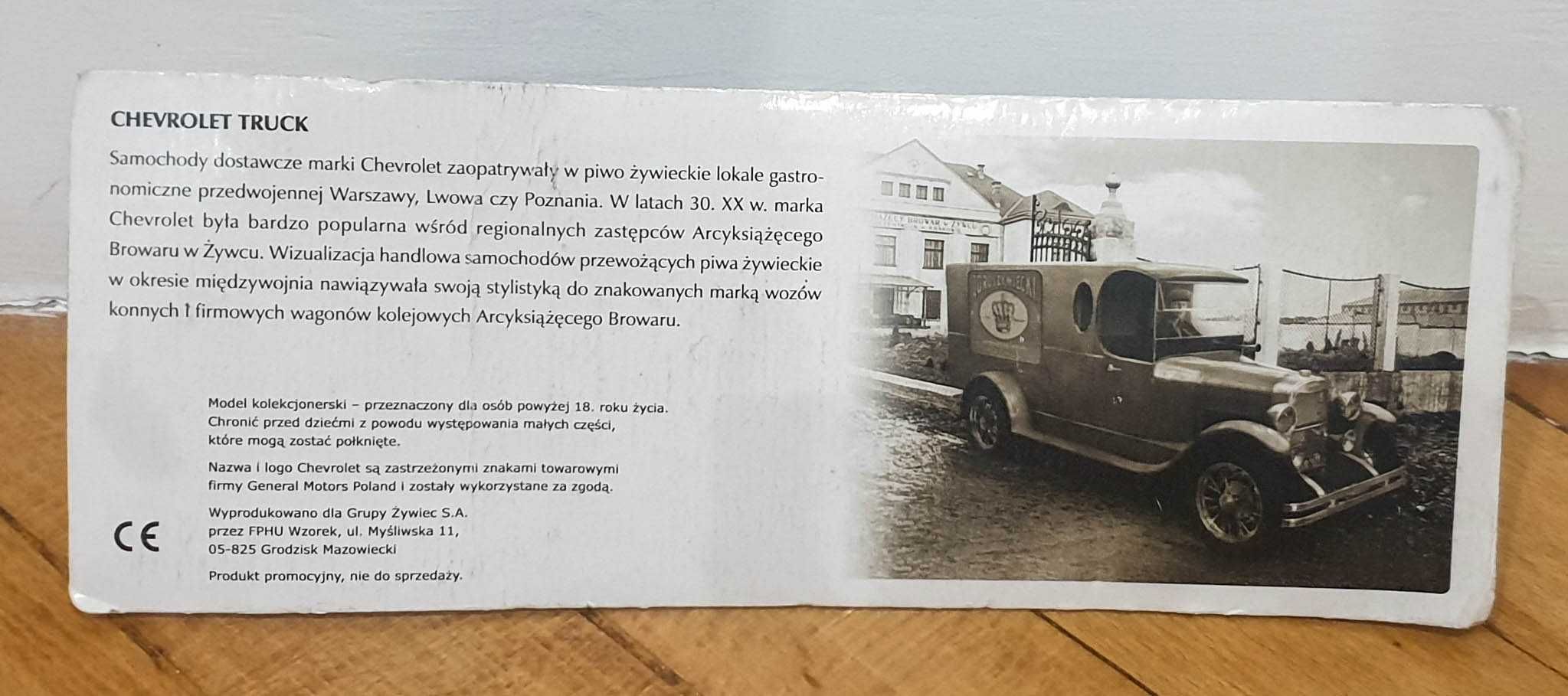 Birofilistyka Chevrolet Truck Żywiec Reklama Piwo