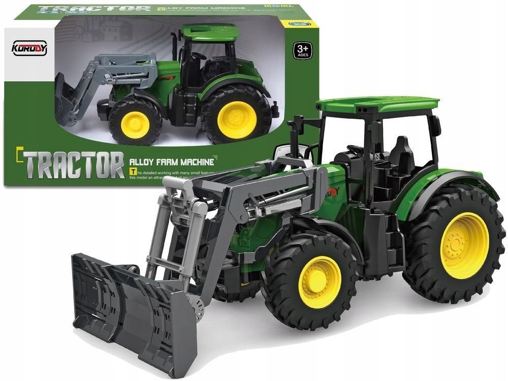 Traktor 1:24 Zielony, Leantoys