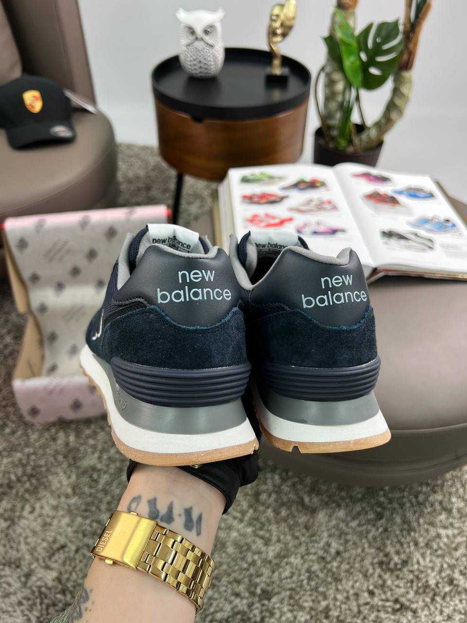 Чоловічі кросівки нью беланс New Balance 574 Navy White [41-46]