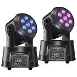 2 x Ruchoma głowica Betopper 7x10W Moving Beam światła dyskotekowe