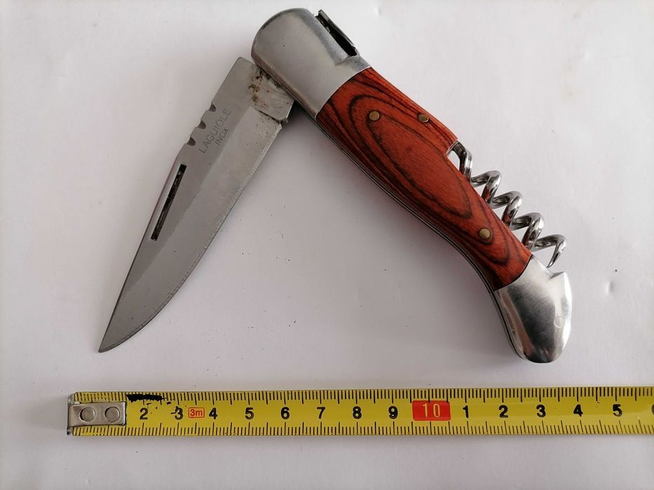 Canivete Coleção Caça Laguiole/Tipo ? com Saca Rolhas - Cabo Madeira