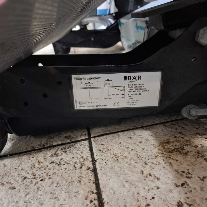 Winda Klapa załadowcza BAR 500KG 2021 Idealna Master Movano Hydroklapa