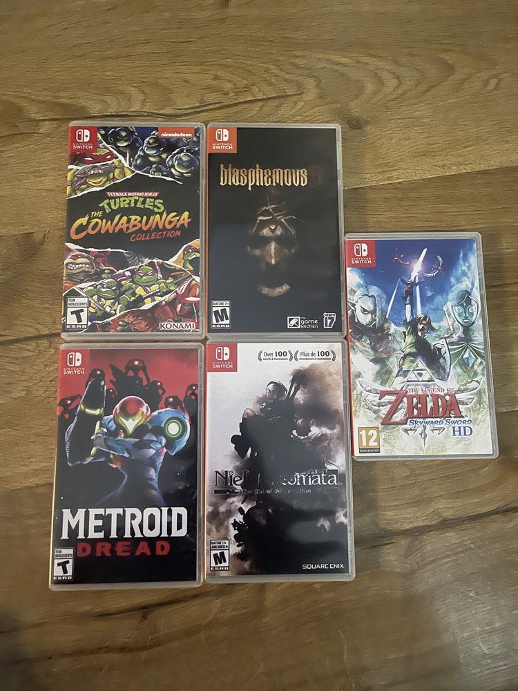 Nier automata Metroid Dread turtles Blasphemous zelda zestaw gier